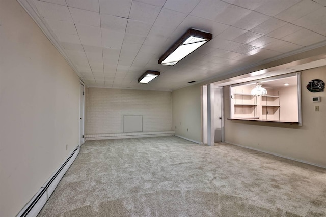 724 Dudley Rd, Edgewood, KY 41017 - carpeted spare room featuring a baseboard heating unit and baseboards