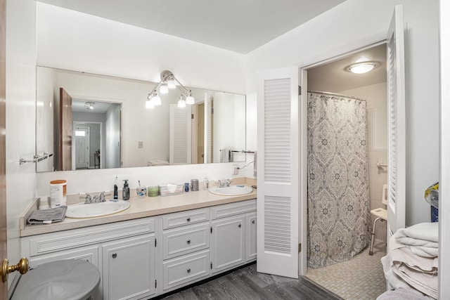 2003 Pieck Dr, Fort Wright, KY 41011 - full bath featuring double vanity and wood finished floors