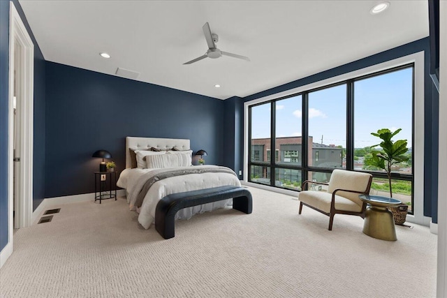 76 W 13th St Unit 34, Newport, KY 41071 - carpeted bedroom featuring multiple windows, recessed lighting, and a ceiling fan