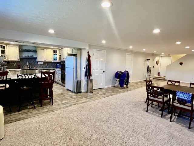 3745 Sweet Owen Rd, Owenton, KY 40359 - dining space featuring recessed lighting, light wood-type flooring, and baseboards