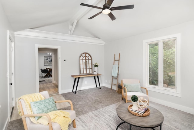 12077 Vises Trl, Covington, KY 41015 - living area featuring ceiling fan and baseboards