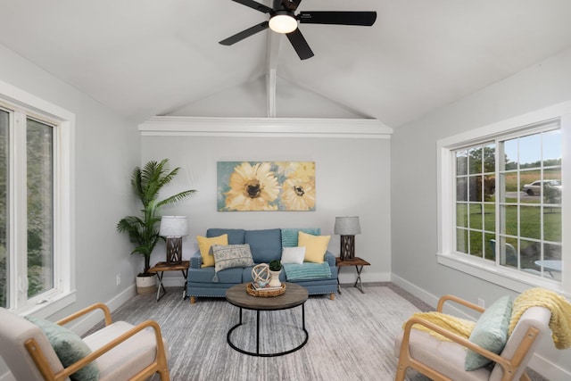 12077 Vises Trl, Covington, KY 41015 - living area with ceiling fan and wood finished floors