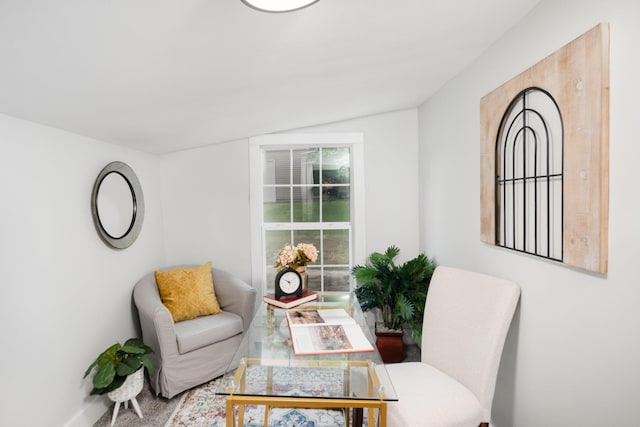 12077 Vises Trl, Covington, KY 41015 - sitting room featuring baseboards and lofted ceiling
