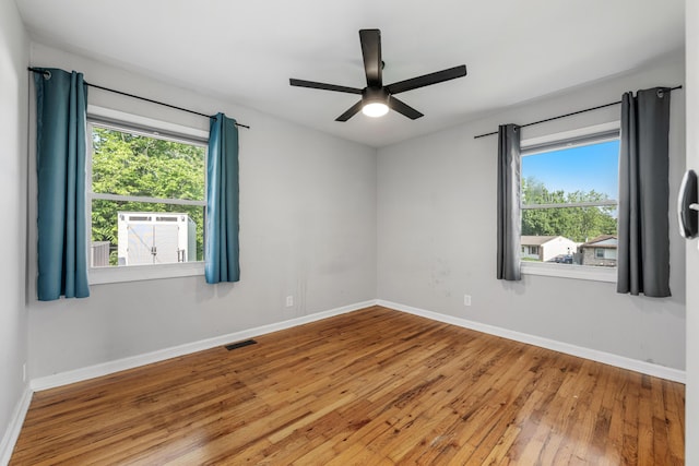3771 Feather Ln, Elsmere, KY 41018 - spare room featuring hardwood / wood-style flooring and a ceiling fan