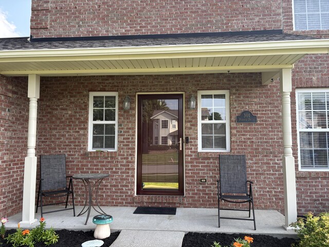 301 Fairway Dr, Dry Ridge, KY 41035 - doorway to property featuring brick siding