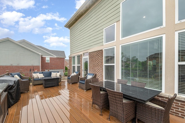 1392 Ponder Ct, Union, KY 41091 - wooden terrace featuring an outdoor hangout area and outdoor dining area
