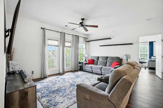 961 Mistflower Ln, Florence, KY 41042 - living room featuring ceiling fan and wood finished floors