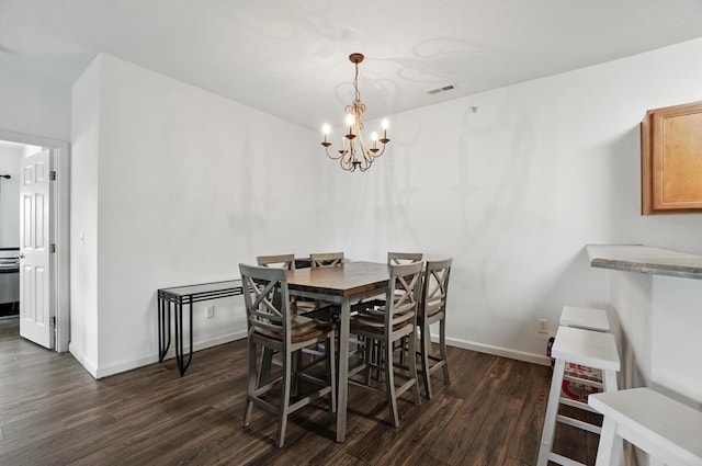 961 Mistflower Ln, Florence, KY 41042 - dining space featuring dark wood-style floors and a chandelier