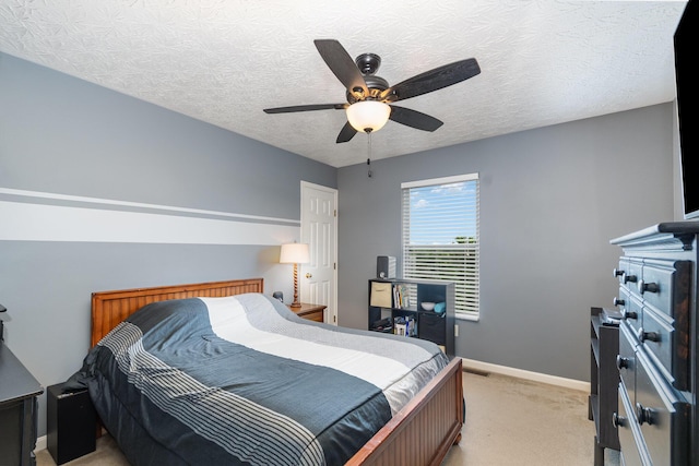 2246 Algiers St, Union, KY 41091 - bedroom with light carpet, a ceiling fan, and a textured ceiling