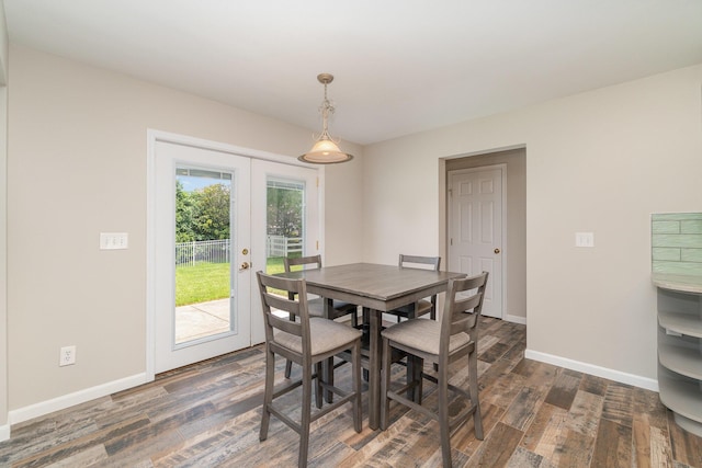2282 Berkshire Ct, Florence, KY 41042 - dining room featuring dark wood finished floors and french doors