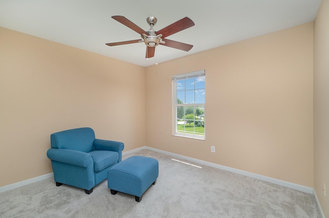 2282 Berkshire Ct, Florence, KY 41042 - sitting room featuring carpet flooring and a ceiling fan