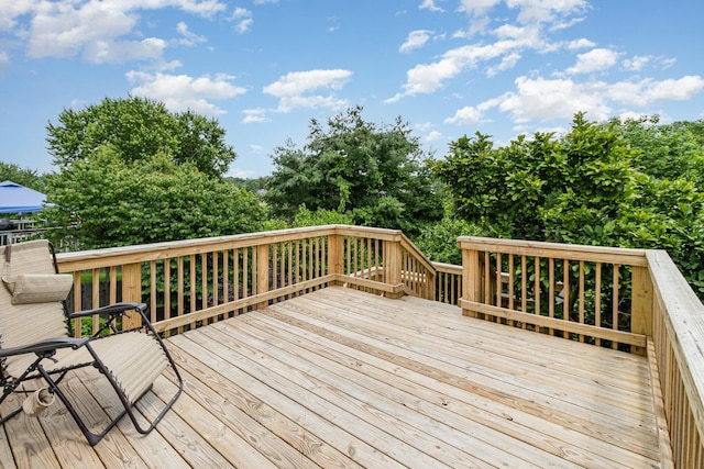9171 Tamarack Dr, Covington, KY 41017 - view of wooden deck