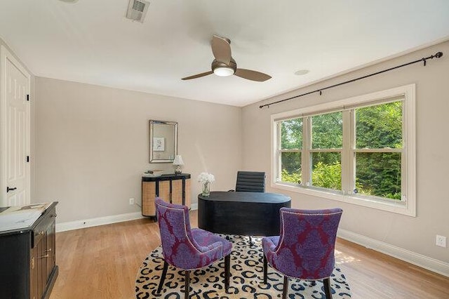 1217 Citation Dr, Union, KY 41091 - home office with light wood-style floors and ceiling fan