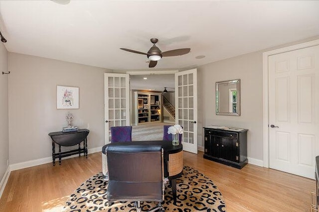 1217 Citation Dr, Union, KY 41091 - office featuring french doors, a ceiling fan, and light wood finished floors