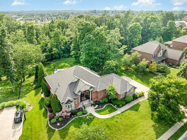1217 Citation Dr, Union, KY 41091 - aerial view of property and surrounding area featuring a forest