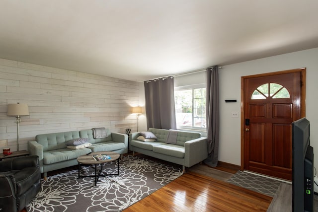3141 Riggs Ave, Erlanger, KY 41018 - living room with wood finished floors and wood walls