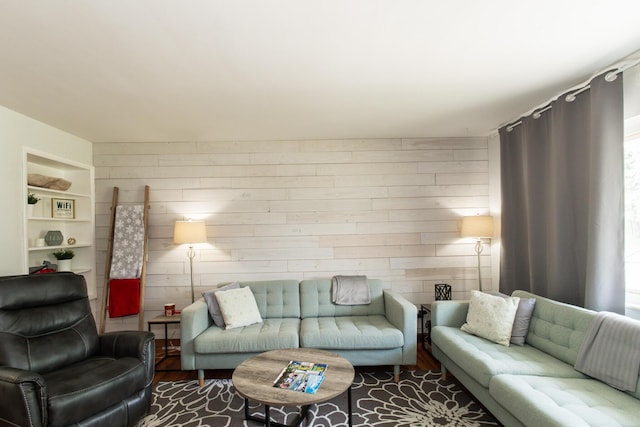 3141 Riggs Ave, Erlanger, KY 41018 - living room featuring wood finished floors and wooden walls