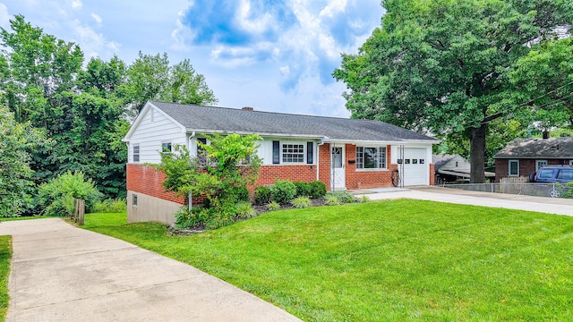 3141 Riggs Ave, Erlanger, KY 41018 - ranch-style house featuring brick siding, concrete driveway, and a garage