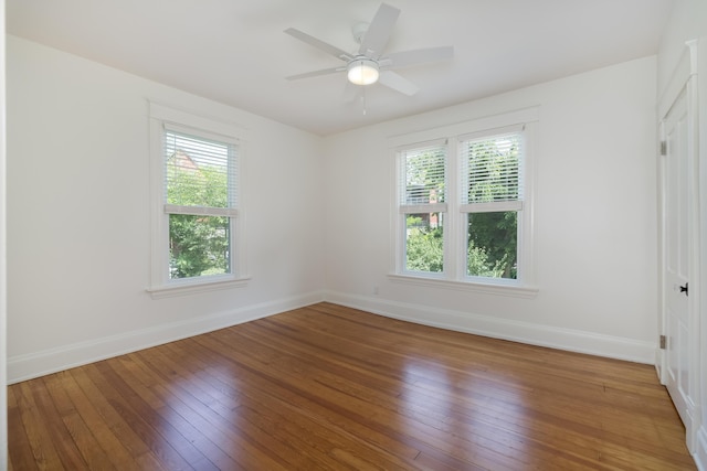 22 Woodland Pl, Fort Thomas, KY 41075 - unfurnished room featuring plenty of natural light, hardwood / wood-style flooring, and a ceiling fan