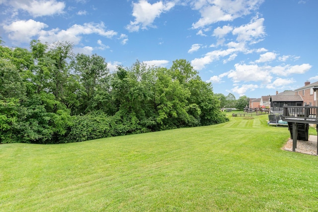 8202 Heatherwood Dr, Florence, KY 41042 - view of grassy yard featuring a deck