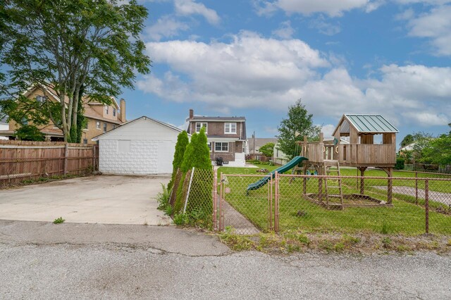 61 Biehl St, Newport, KY 41071 - view of jungle gym featuring an outbuilding