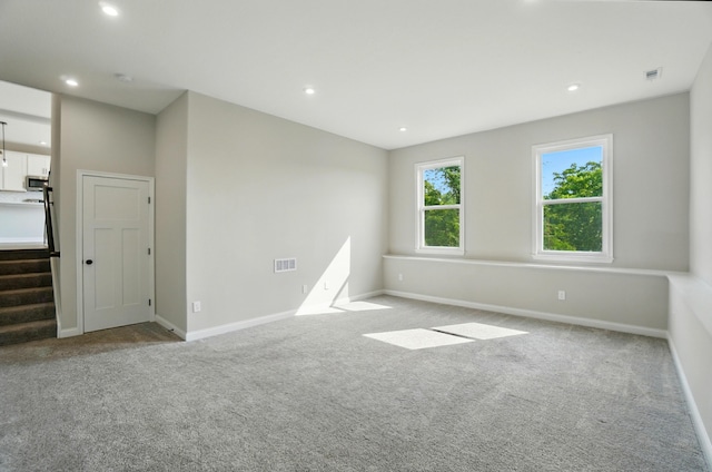 3226 Chloe Ct, Hebron, KY 41048 - unfurnished room with carpet, recessed lighting, and stairway