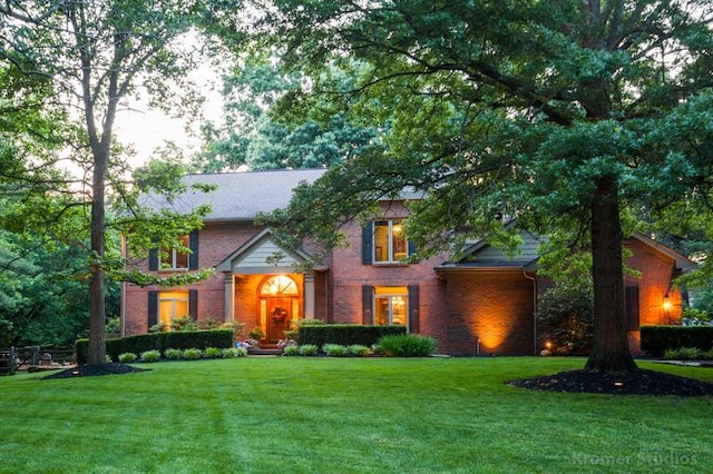 2507 Woodstone Way, Villa Hills, KY 41017 - view of front facade with a front yard and brick siding