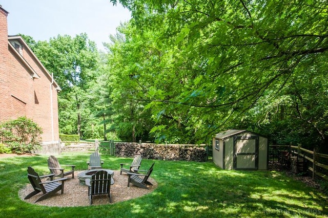 2507 Woodstone Way, Villa Hills, KY 41017 - fenced backyard with a fire pit and a shed