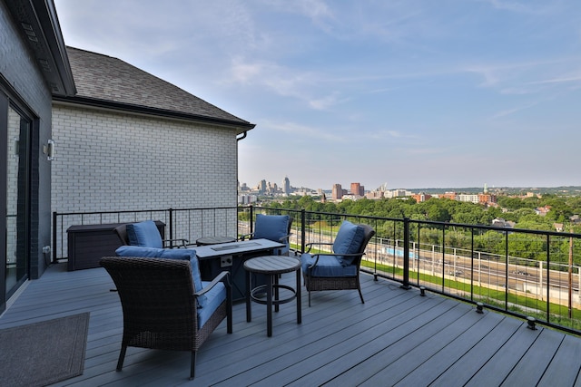 716 Western Ave, Covington, KY 41011 - deck featuring a city view