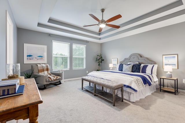 2320 Daybloom Ct, Hebron, KY 41048 - carpeted bedroom featuring a raised ceiling and a ceiling fan