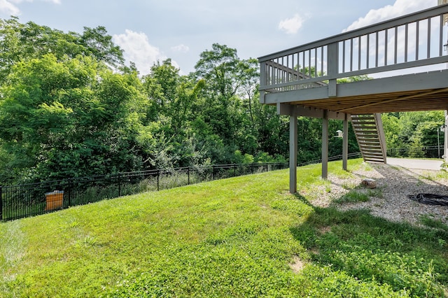 2320 Daybloom Ct, Hebron, KY 41048 - view of yard featuring stairway and a deck