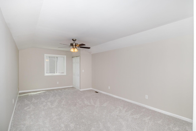 1169 Appomattox Dr, Florence, KY 41042 - spare room featuring ceiling fan, light carpet, and lofted ceiling