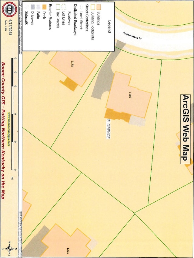 1169 Appomattox Dr, Florence, KY 41042 - map / location