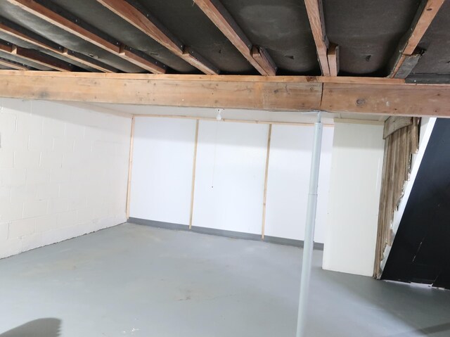 311 Elk Lake Rd, Owenton, KY 40359 - unfinished below grade area with concrete block wall