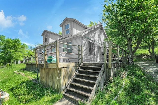 10061 Persimmon Grove Pike, Alexandria, KY 41001 - view of front facade featuring a deck and stairs