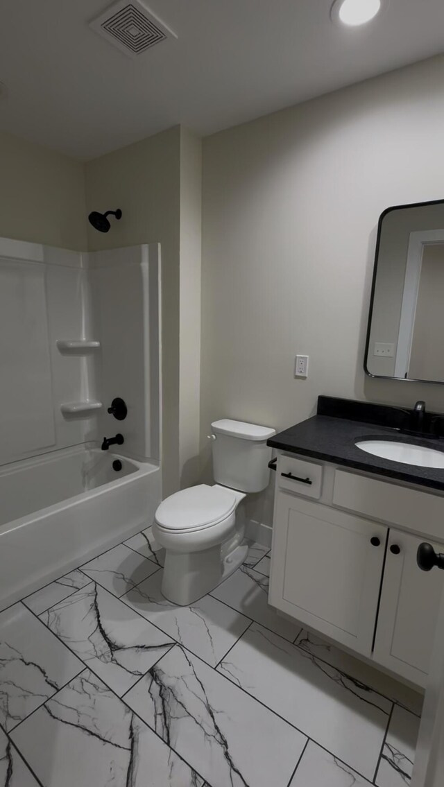 170 Saddlebrook Ln, Dry Ridge, KY 41035 - full bath with vanity, shower / washtub combination, and marble look tile flooring
