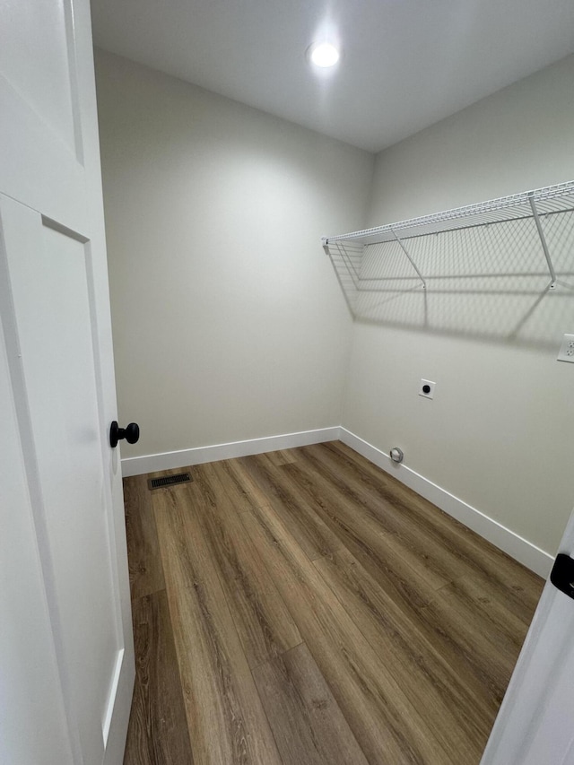 170 Saddlebrook Ln, Dry Ridge, KY 41035 - laundry room with electric dryer hookup, wood finished floors, and recessed lighting