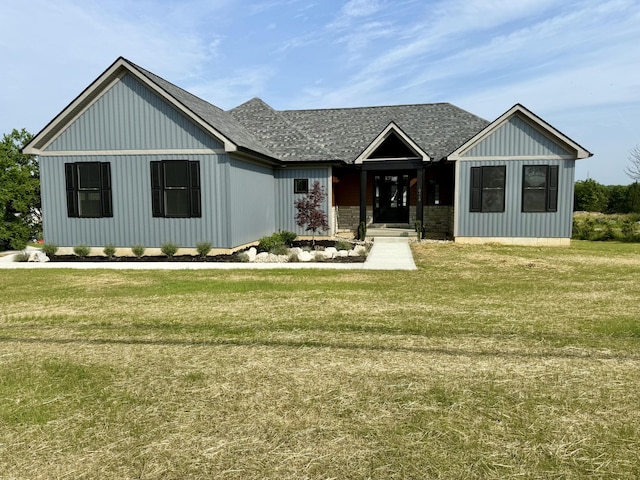 10448 Pleaasant Ridge Rd, Alexandria, KY 41001 - modern farmhouse style home featuring roof with shingles and a front yard