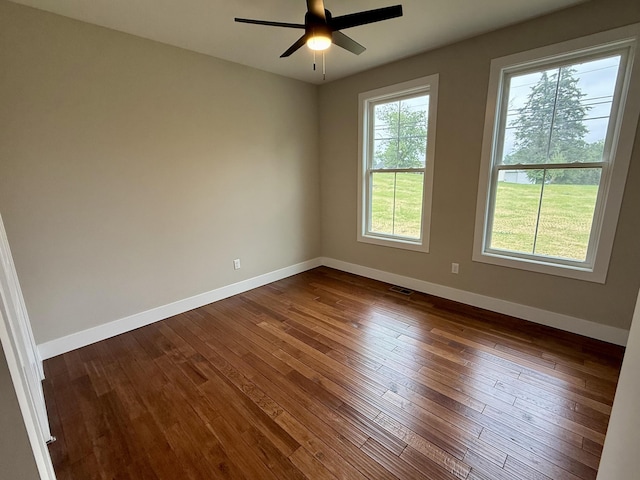 10448 Pleaasant Ridge Rd, Alexandria, KY 41001 - unfurnished room featuring dark wood-style flooring and a ceiling fan