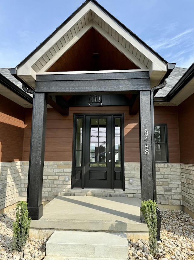 10448 Pleaasant Ridge Rd, Alexandria, KY 41001 - view of exterior entry with stone siding