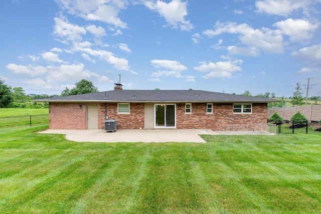 9513 Old Union Rd, Union, KY 41091 - back of house with a patio, brick siding, and a chimney