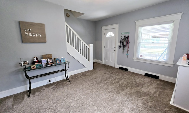 4336 Glenn Ave, Covington, KY 41015 - entryway with carpet flooring and stairs