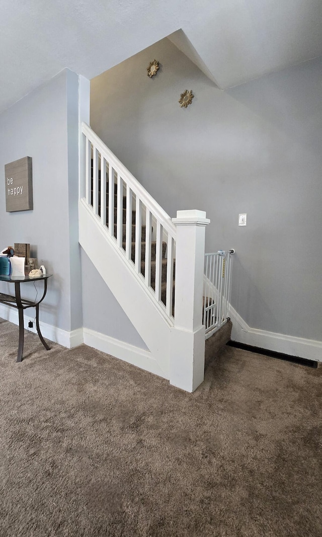 4336 Glenn Ave, Covington, KY 41015 - stairway with carpet and baseboards