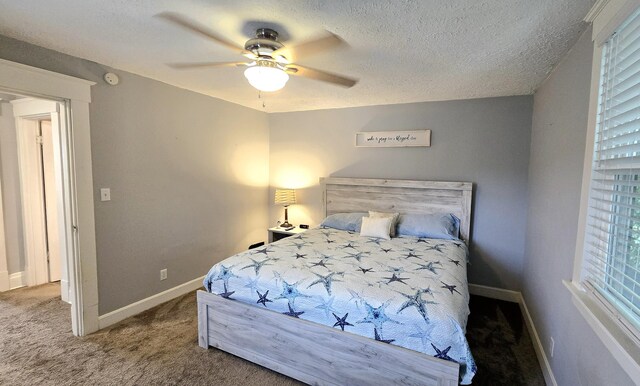 4336 Glenn Ave, Covington, KY 41015 - carpeted bedroom with ceiling fan and a textured ceiling