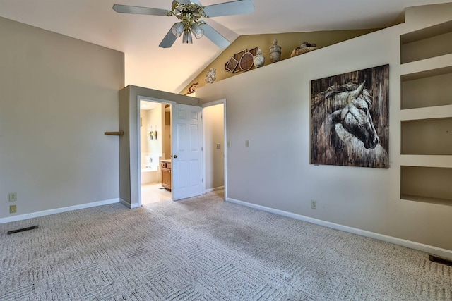 1906 Robins Run, Hebron, KY 41048 - carpeted spare room with lofted ceiling and ceiling fan