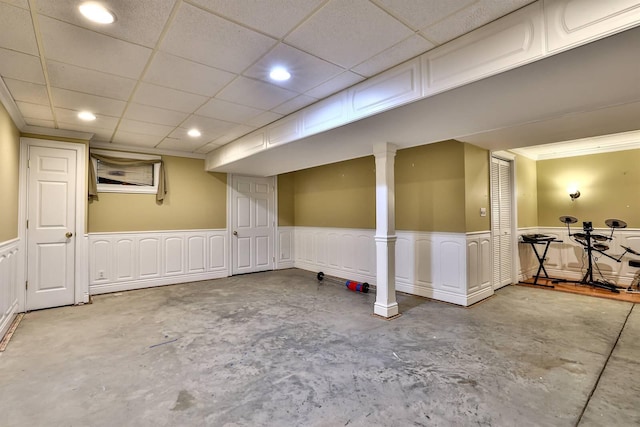 1906 Robins Run, Hebron, KY 41048 - finished basement with wainscoting and recessed lighting