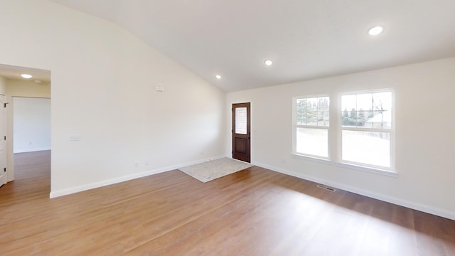 110A Liza Ln, Crittenden, KY 41030 - entrance foyer featuring lofted ceiling, light wood-type flooring, and recessed lighting