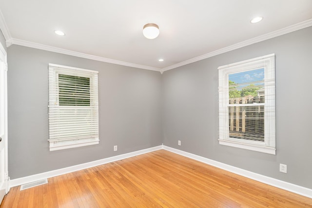 65 Beech Dr, Edgewood, KY 41017 - unfurnished room featuring ornamental molding, light wood-type flooring, and recessed lighting