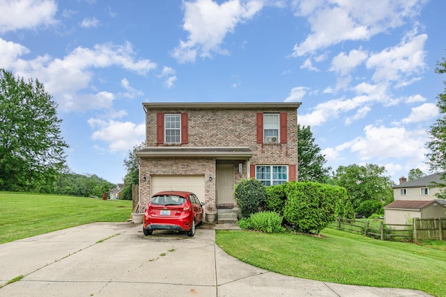 1845 Conrad Ln, Burlington, KY 41005 - traditional home with brick siding, concrete driveway, and a garage