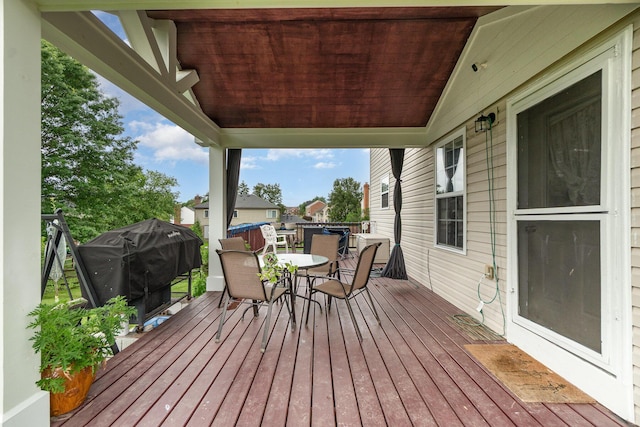 1845 Conrad Ln, Burlington, KY 41005 - wooden terrace with outdoor dining area and area for grilling
